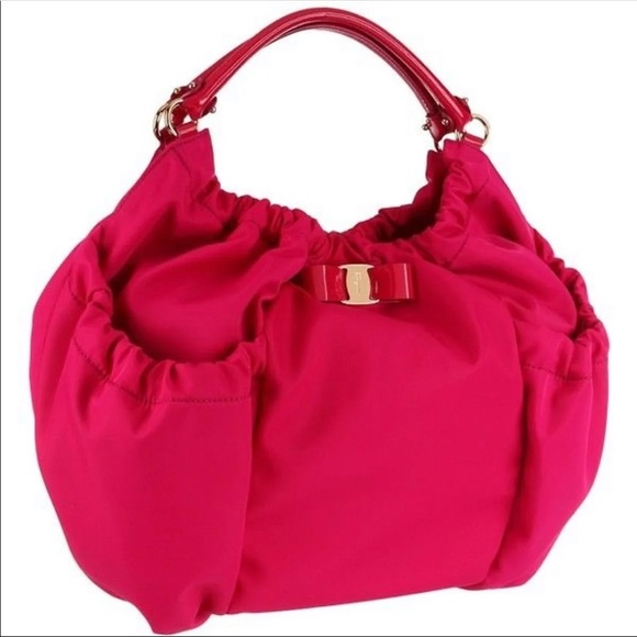 Ferragamo Hot Pink Desiderata Handbag Purse